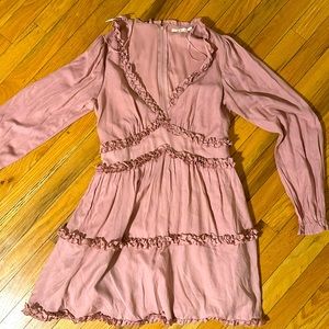 Pink ruffle Francesca’s dress